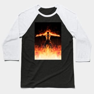 Fire Pirate power Baseball T-Shirt